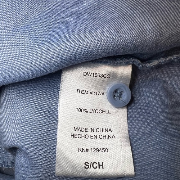 Como Vintage Denim Blue Long Sleeve Shirt Dress - Picture 8 of 11